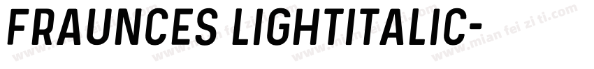fraunces Lightitalic字体转换